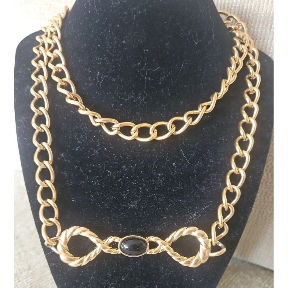 Vintage Monet Necklace Link Rope Opera Length 1960s 1970s